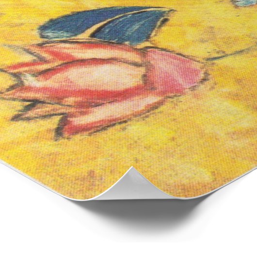 Dame mit Fächer Poster (Ecke)