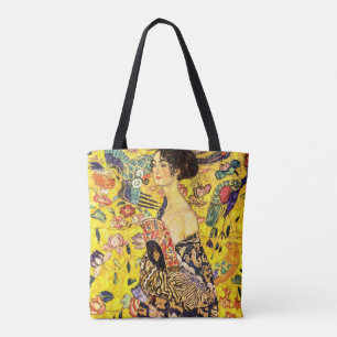 Dame mit Fächer von Gustav Klimt Tasche