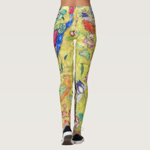 Dame mit Fächer von Gustav Klimt, Vintage Japonism Leggings