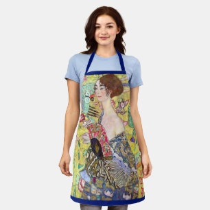 Dame mit Fächer von Gustav Klimt, Vintage Japonism Schürze