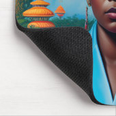 Dame mit floralem Sakto-Jackett Mousepad (Ecke)
