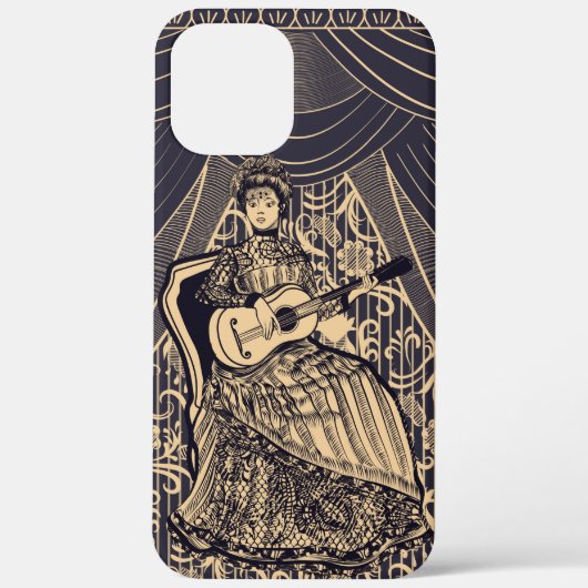 Dame mit Gitarre Case-Mate iPhone Hülle (Rückseite)