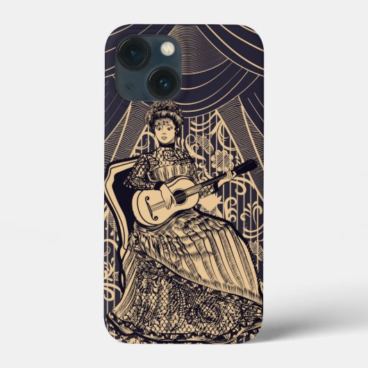 Dame mit Gitarre Case-Mate iPhone Hülle (Rückseite)