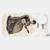 Dame mit Gitarre Case-Mate iPhone Hülle (Rückseite (Horizontal))