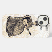 Dame mit Gitarre iPhone Hülle (Rückseite (Horizontal))