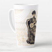 Dame mit Gitarre Milchtasse (Linke Ecke)