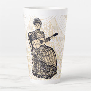 Dame mit Gitarre Milchtasse
