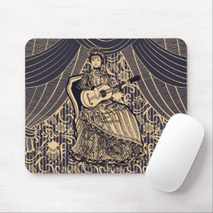 Dame mit Gitarre Mousepad
