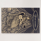 Dame mit Gitarre Puzzle (Horizontal)