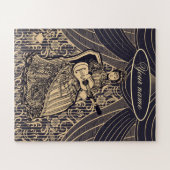 Dame mit Gitarre Puzzle (Horizontal)
