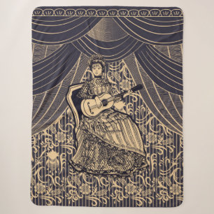 Dame mit Gitarre Sherpadecke