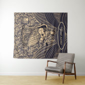 Dame mit Gitarre Wandteppich (Beispiel (Horizontal))