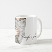 Dame mit grauer Katze Kaffeetasse (VorderseiteRechts)