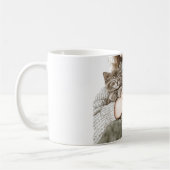 Dame mit grauer Katze Kaffeetasse (Links)
