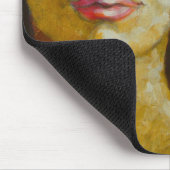 DAME mit GROSSER AUGEN-MAUSUNTERLAGE Mousepad (Ecke)