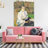 Dame mit Hund Leinwanddruck (Insitu (Wohnzimmer))