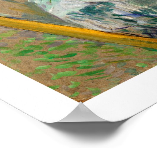 Dame mit Hund Poster (Ecke)