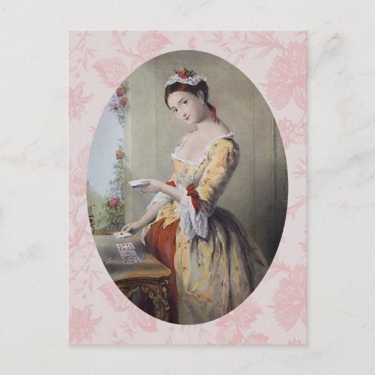 Dame mit Karten (Vorderseite)