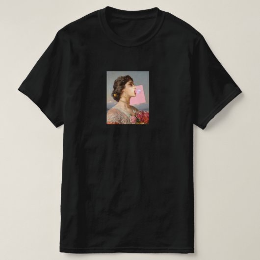 Dame mit Kaugummi T-Shirt (Design vorne)