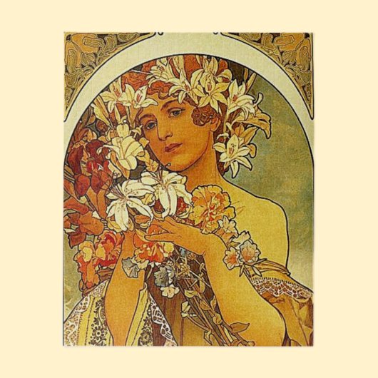 Dame mit Lilien, Jugendstil Puzzle
