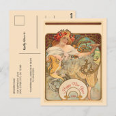 Dame mit Mohn im Haar Postkarte (Vorne/Hinten)