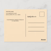 Dame mit Mohn im Haar Postkarte (Rückseite)