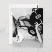 Dame mit Musik Postkarte (Vorne/Hinten)