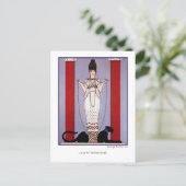 Dame mit Panther George Barbier Mode Postkarte (Stehend Vorderseite)