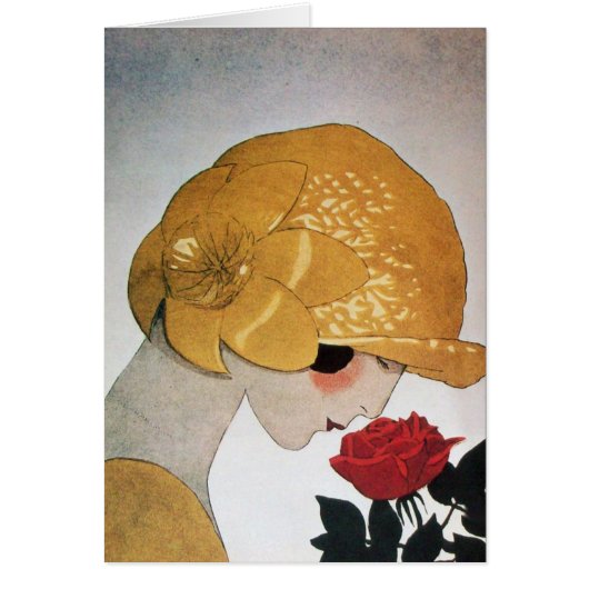 DAME MIT ROTER ROSE (Vorne)