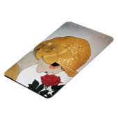 DAME MIT ROTER ROSE MAGNET (Linke Seite)