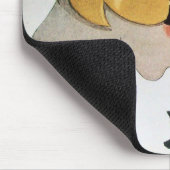 DAME MIT ROTER ROSE MOUSEPAD (Ecke)