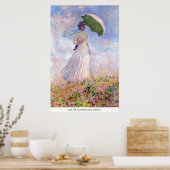 Dame mit Schirm von Claude Monet Poster (Küche)