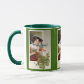 Dame mit Shamrocks Tasse (Links)