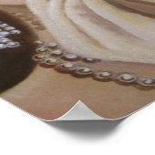 DAME MIT SPITZENHUT POSTER (Ecke)