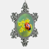 Dame oben schneeflocken Zinn-Ornament (Links)