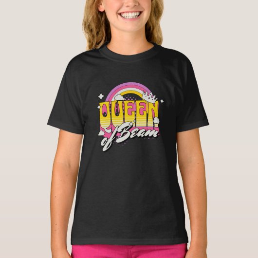Dame of Beam Retro Style Tshirt für Gymnast (Vorderseite)