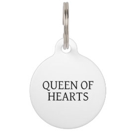 Dame of Hearts Custom Black Dog ID Round Pet Tag Haustiermarke