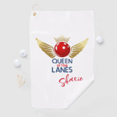 Dame of the Lanes Custom Bowling Towel Golfhandtuch (Insitu)