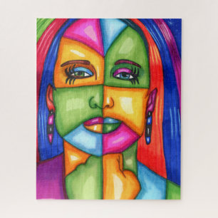 Dame of the Stars Abstrakte Frauenkunst Puzzle