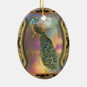 Dame Peacock Keramik Ornament (Hinten)