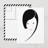 Dame Postkarte (Vorne/Hinten)