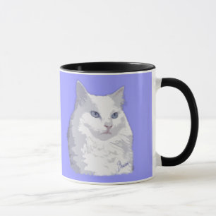 Dame Prinzessin White Cat Mug Tasse