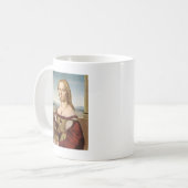 Dame RAPHAEL mit einer Unicorn-Tasse Kaffeetasse (Vorderseite Links)