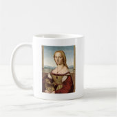 Dame RAPHAEL mit einer Unicorn-Tasse Kaffeetasse (Links)