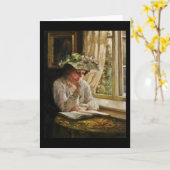 Dame Reading durch Fenster Karte (Gelbe Blume)