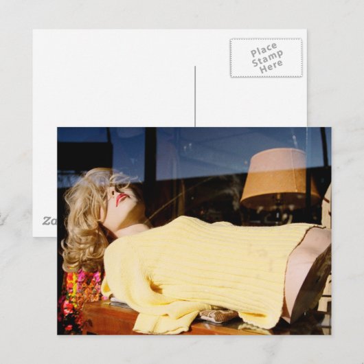 Dame Reclining Postkarte (Vorne/Hinten)