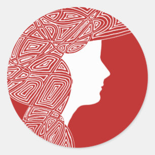 Dame Red Stickers