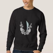 Dame Retro Social Distance Queen Bleibe auf Zuhaus Sweatshirt (Vorderseite)