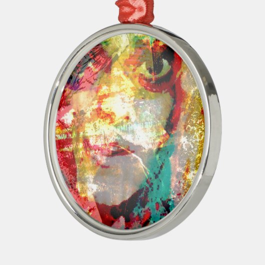 Dame Silbernes Ornament (Links)