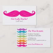 Dame-Stache Bizcard Visitenkarte (Vorne/Hinten)